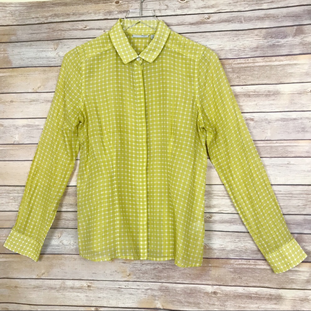 Halogen | Silk/Cotton Blend Button Down Blouse S